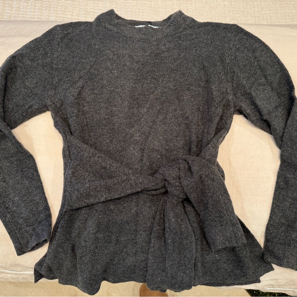 Cozy Charcoal Gray Knit Sweater
